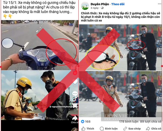Xe máy không lắp đủ 2 gương chiếu hậu sẽ bị xử phạt  và tịch thu phương tiện là đúng hay sai? - Ảnh 1.