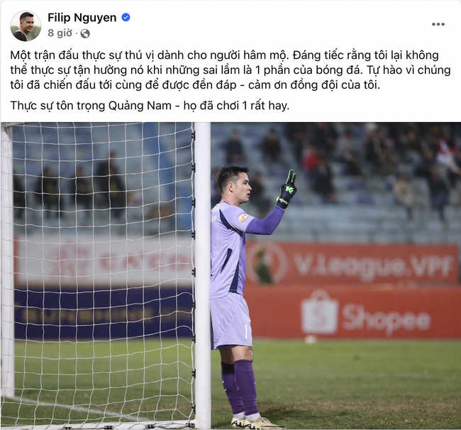 Thủ môn Việt kiều Nguyễn Filip nói gì về sai lầm tai hại trước Quảng Nam? - Ảnh 1.