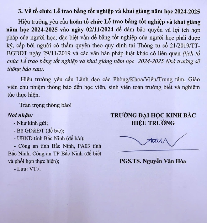 160 sinh viên Trường ĐH Kinh Bắc nhận bằng tốt nghiệp bất hợp pháp: Phương án giải quyết ra sao? - Ảnh 4.