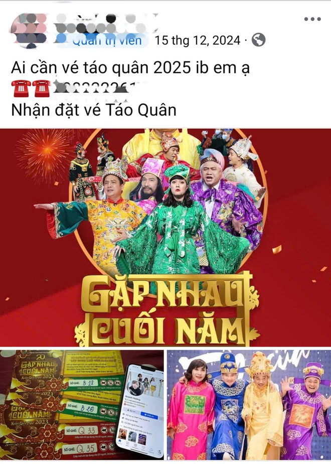 Giá vé Táo Quân 2025 cao nhất bao nhiêu tiền, mua ở đâu mà nhiều người bị lừa mất tiền?- Ảnh 1.