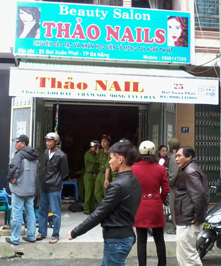 Tiệm Beauty Salon Thảo Nail, nơi xảy ra vụ án