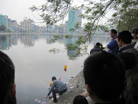 Khu vực Hồ Sen- nơi người đàn ông nhảy xuống tự tử