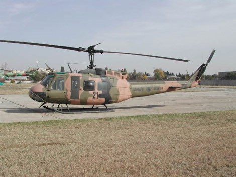 Trực thăng UH-1H được Mỹ viện trợ cho Gruzia.