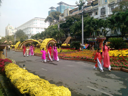 Đường hoa Nguyễn Huệ trong dịp tết Quý Tỵ - 2013 (Ảnh minh họa)