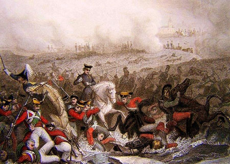 Những khẩu đại bác của quân Pháp khiến hàng ngàn quân liên minh Áo - Nga chết đuối dưới hồ băng lạnh giá.