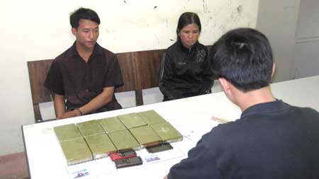 Tang vật và tội phạm trong một vụ án ma túy ở Mộc Châu, Sơn La.