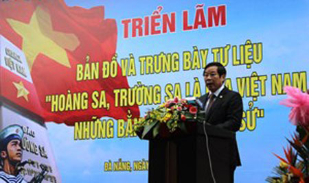 Bộ trưởng Bộ Bộ Thông tin và Truyền thông Nguyễn Bắc Son phát biểu khai mạc triển lãm.