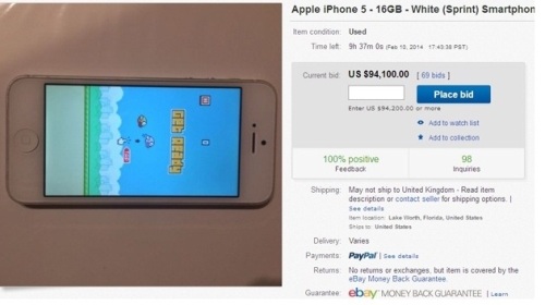  iPhone 5 rao bán với giá 94,100 USD (1,8 tỷ)