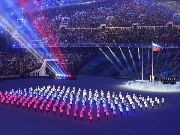 Một tiết mục trong buổi lễ khai mạc Olympic Sochi. (Nguồn: AFP/TTXVN)