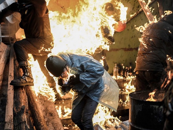 Bạo loạn kinh hoàng ở Kiev. (Nguồn: AFP)