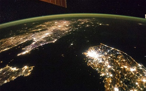 Bức ảnh chụp bán đảo Triều Tiên mà NASA công bố ngày 24.1 - Nguồn: WSJ/Reuters.