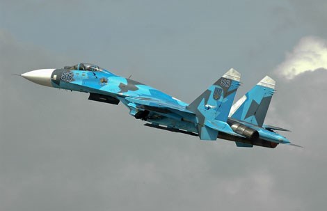 Tiêm kích Su-27 của Không quân Ukraine.