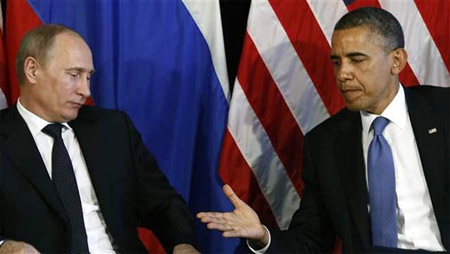 Tổng thống Nga Putin và Tổng thống Mỹ Obama đã có những phút đấu trí căng thẳng về vấn đề Ukraine.