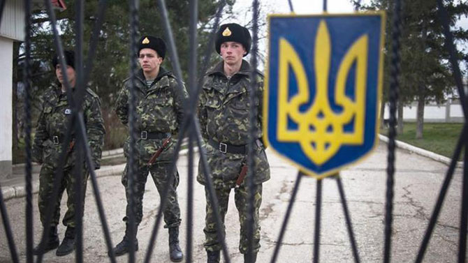 Binh sĩ Ukraine tại Crimea.