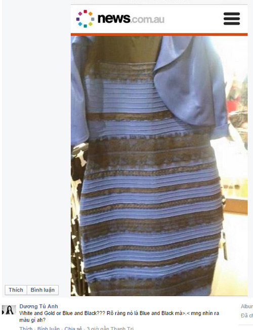 Lý giải khoa học chiếc váy hai màu gây tranh cãi trên toàn thế giới