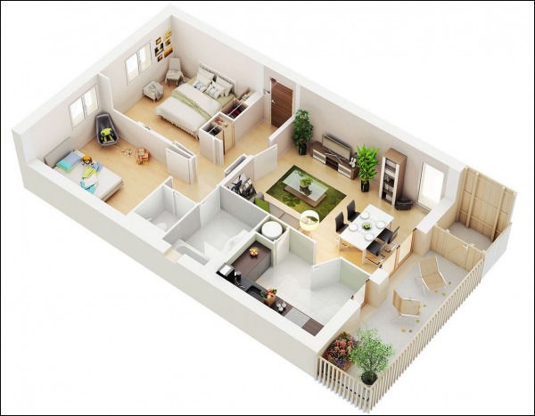 Các mẫu thiết kế nội thất chung cư 30m2 độc đáo