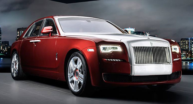 Ngắm RollsRoyce Ghost Red Diamond đính 41 viên kim cương