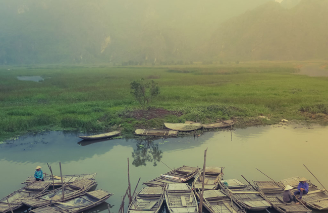 ve dep nen tho cua thung lung ninh binh trong 