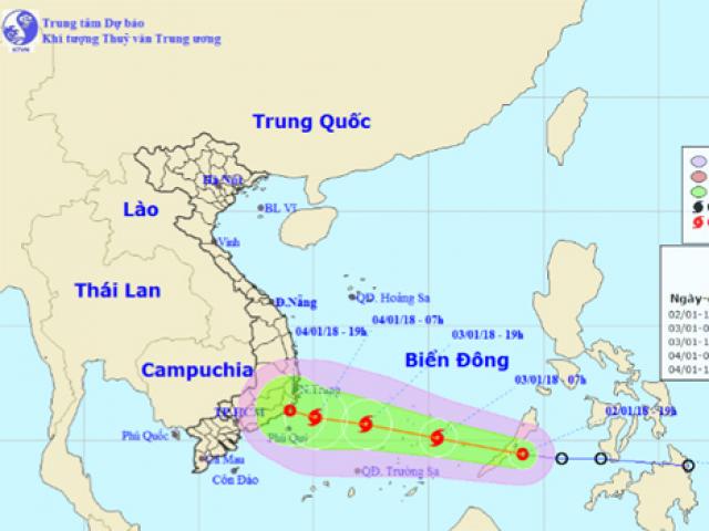 Đêm nay, cơn bão đầu tiên năm 2018 đi vào Biển Đông