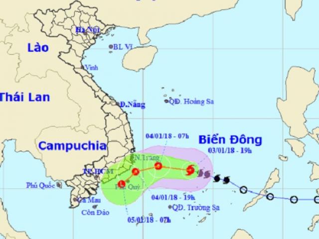 Bão số 1 quần thảo Trường Sa, biển động mạnh