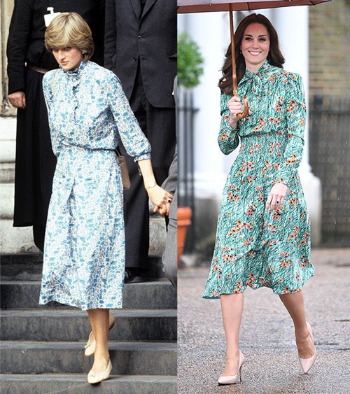 Những lần đụng hàng phong cách của Kate Middleton với Công nương Diana