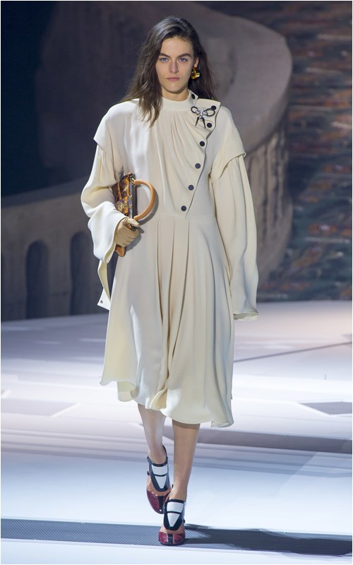 Đầm Louis Vuitton suông cổ Polo họa tiết thêu logo  Váy Đầm