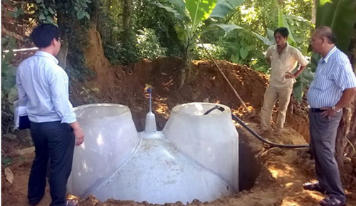 Xây dựng sản xuất hầm biogas composite bán bể ủ khí biogas giá thấp