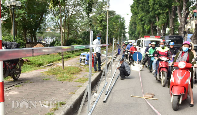 ha noi bat dau chat, di chuyen gan 500 cay xanh mo rong duong lang hinh anh 8