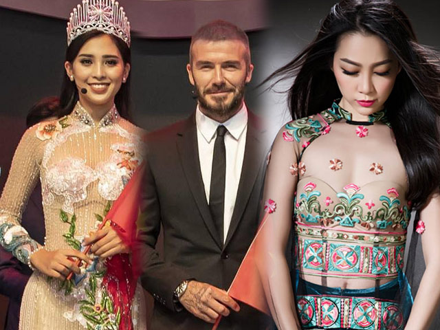 Nội y nào cho áo dài xuyên thấu Tiểu Vy mặc khi gặp Beckham?