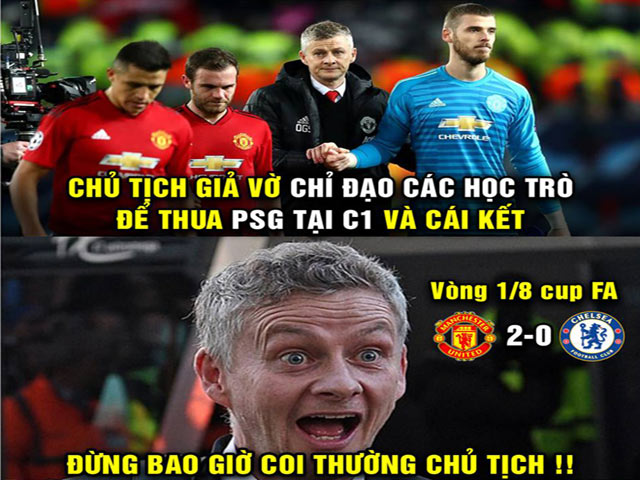 MU hạ đẹp Chelsea, Fan hả hê chế ảnh ăn mừng