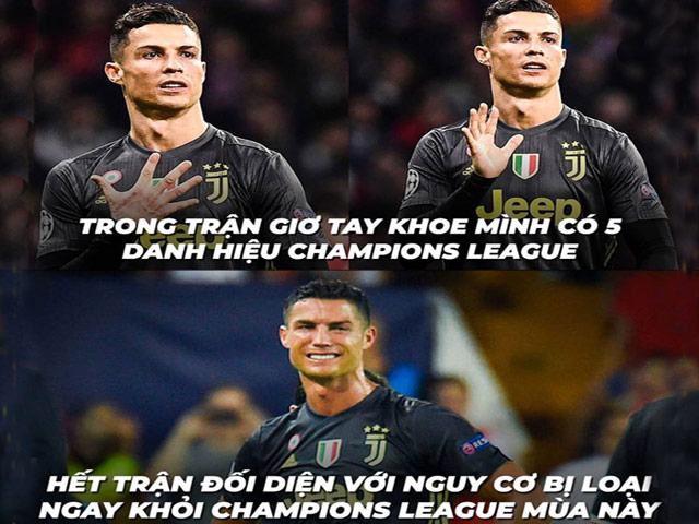 Juventus thua thảm, Ronaldo bị cư dân mạng chế ảnh ”chế giễu”