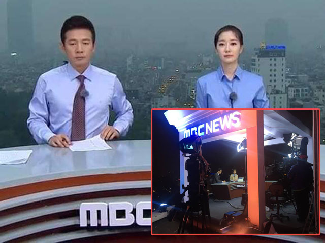 2 MC Hàn Quốc đưa tin thượng đỉnh Mỹ - Triều tại “trường quay trên trời” ở Hà Nội