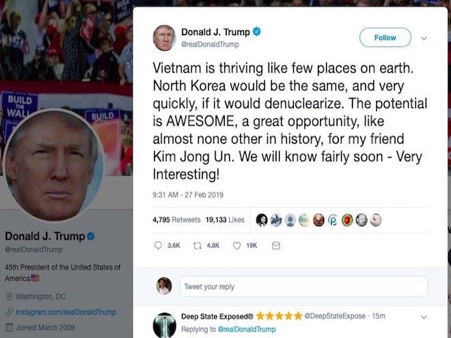Tổng thống Donald Trump dùng Twitter gửi thông điệp mới tới ”người bạn Kim Jong Un”