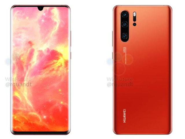 Hình ảnh Huawei P30 Pro với màu áo lạ, thiếu tính năng quan trọng