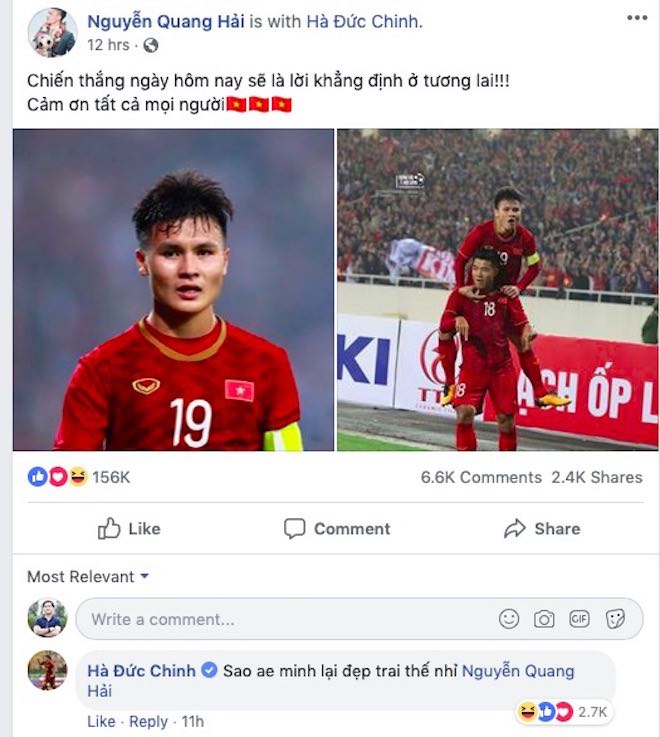 Đức Chinh, Facebook, Quang Hải, Đẹp Trai: Facebook là nơi chia sẻ những khoảnh khắc đáng nhớ của các tuyển thủ Việt Nam. Hãy chiêm ngưỡng bức hình Quang Hải và Đức Chinh đầy charm và phong cách trên trang cá nhân của họ. Chắc chắn bạn sẽ hài lòng với sự đẹp trai của cả hai.