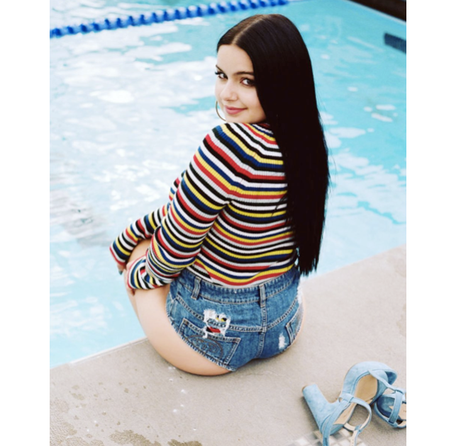 ariel winter gay tranh cai vi chiec quan short hinh anh 2