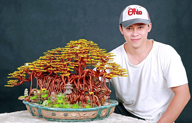 “sieu cay” bonsai tu day dong, nhom, dep nhu cay that, gia bac trieu hinh anh 1