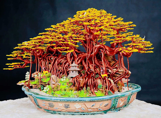 “sieu cay” bonsai tu day dong, nhom, dep nhu cay that, gia bac trieu hinh anh 13