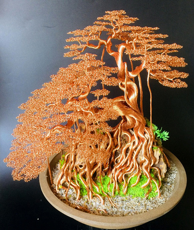 “sieu cay” bonsai tu day dong, nhom, dep nhu cay that, gia bac trieu hinh anh 14