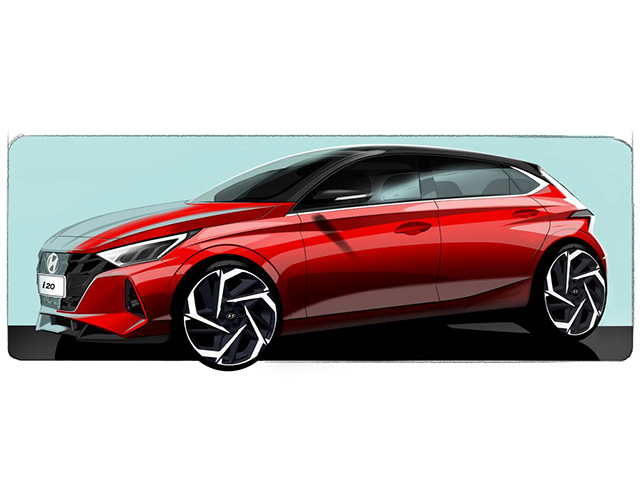 Hyundai hé lộ hình ảnh phác thảo của i20 thế hệ mới