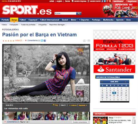 Chùm ảnh thiếu nữ Việt Nam khoe sắc trên nhật báo thể thao hàng đầu tại Tây Ban Nha: