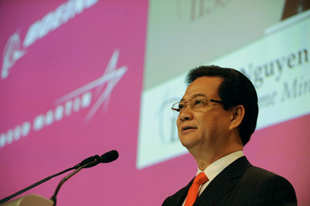 Thủ tướng Nguyễn Tấn Dũng phát biểu tại Đối thoại Shangri-La, Singapore tối ngày 31/5.