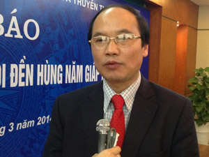 Ông Hà Kế San  - Phó Chủ tịch UNND tỉnh Phú Thọ, Trưởng Ban tổ chức Lễ Giỗ Tổ Hùng Vương năm nay.