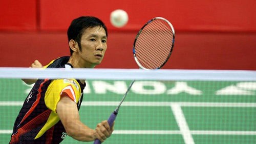Tiến Minh dừng bước sớm tại OUE Singapore Open 2014. 