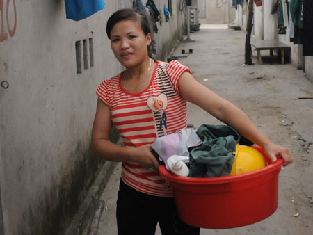  Công nhân KCN Bắc Thăng Long phần lớn phải ở nhà tạm bợ.  