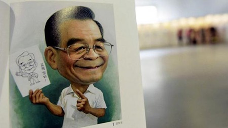 Chân dung biếm họa cựu Thủ tướng Ôn Gia Bảo.