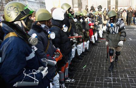 Các thành viên nhóm cực hữu Right Sector.