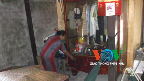 Vị trí chiếc tủ bị bọn đạo chích lấy tài sản. 