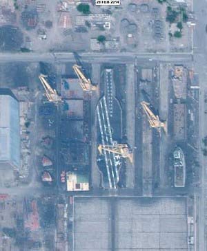 Hình ảnh dược cho là bản sao tàu sân bay Nimitz tại Iran. Ảnh: Digitalglobe