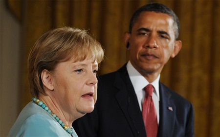 Tổng thống Mỹ Obama và Thủ tướng Đức 